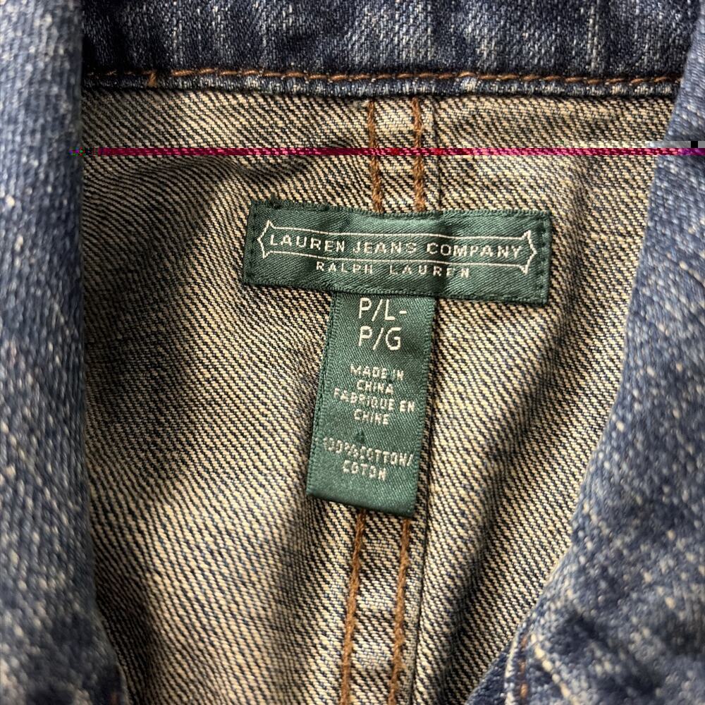 Vtg Ralph Lauren Jean Co Denim Chore Jacket Size P/l - Picture 7 of 10